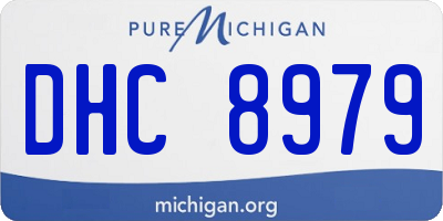 MI license plate DHC8979