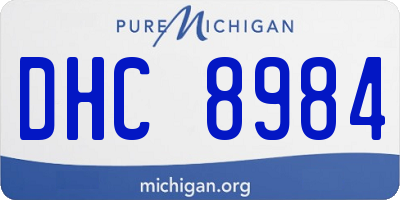 MI license plate DHC8984