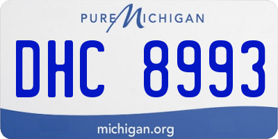 MI license plate DHC8993