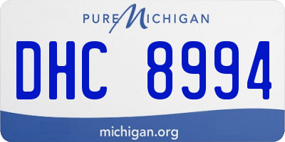 MI license plate DHC8994