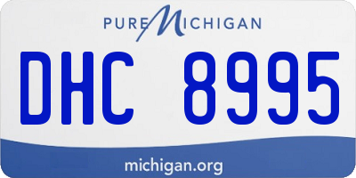 MI license plate DHC8995