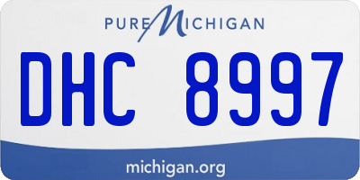 MI license plate DHC8997