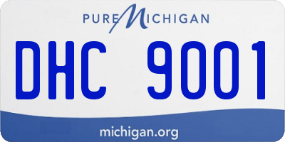 MI license plate DHC9001
