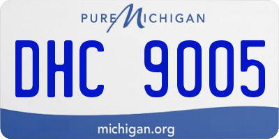 MI license plate DHC9005