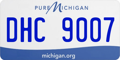 MI license plate DHC9007