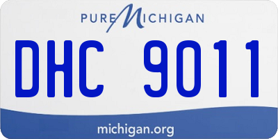MI license plate DHC9011