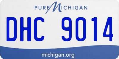 MI license plate DHC9014