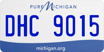 MI license plate DHC9015