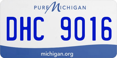 MI license plate DHC9016