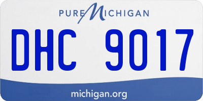 MI license plate DHC9017