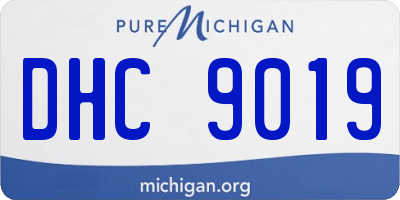 MI license plate DHC9019