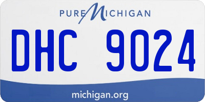 MI license plate DHC9024