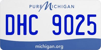 MI license plate DHC9025