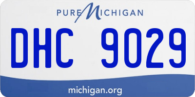 MI license plate DHC9029