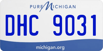 MI license plate DHC9031