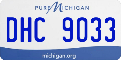 MI license plate DHC9033