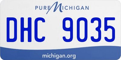 MI license plate DHC9035