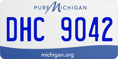 MI license plate DHC9042
