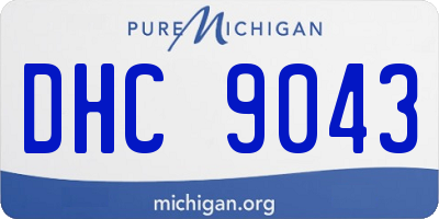 MI license plate DHC9043
