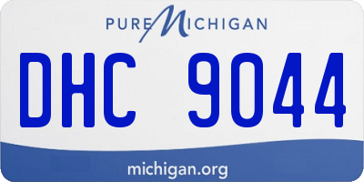 MI license plate DHC9044