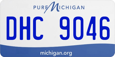 MI license plate DHC9046