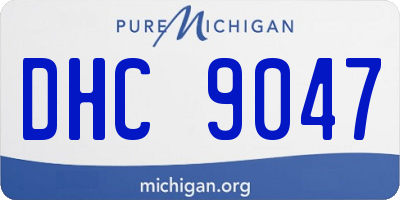 MI license plate DHC9047