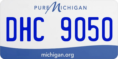 MI license plate DHC9050