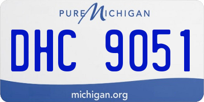 MI license plate DHC9051