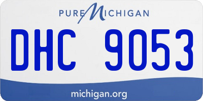 MI license plate DHC9053