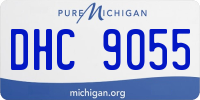 MI license plate DHC9055