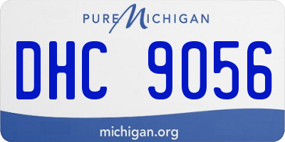 MI license plate DHC9056
