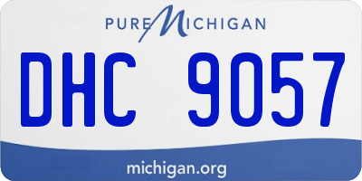 MI license plate DHC9057