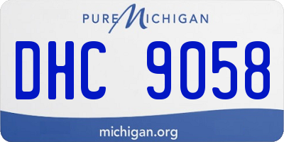 MI license plate DHC9058