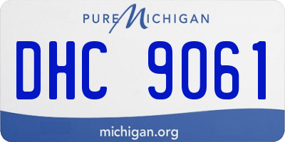 MI license plate DHC9061