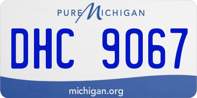 MI license plate DHC9067