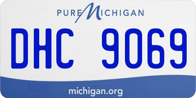MI license plate DHC9069