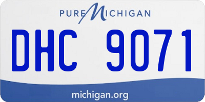 MI license plate DHC9071