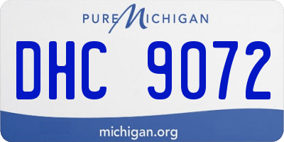 MI license plate DHC9072