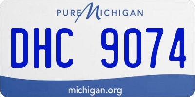 MI license plate DHC9074