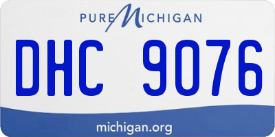 MI license plate DHC9076