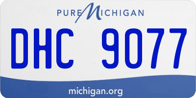 MI license plate DHC9077