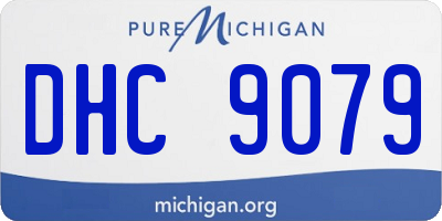 MI license plate DHC9079