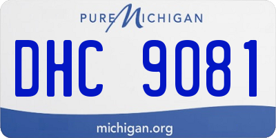 MI license plate DHC9081