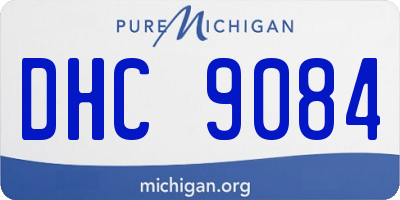 MI license plate DHC9084