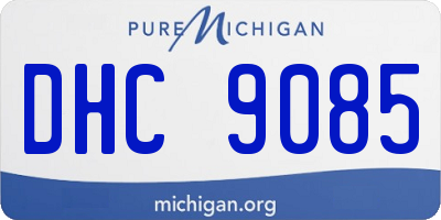 MI license plate DHC9085