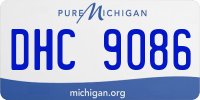 MI license plate DHC9086