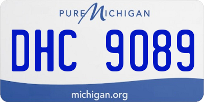 MI license plate DHC9089