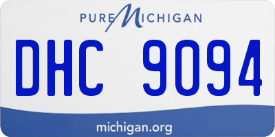 MI license plate DHC9094
