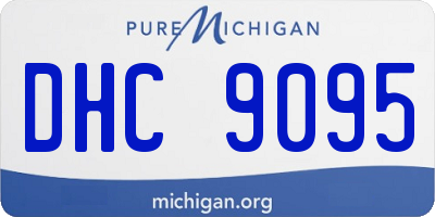 MI license plate DHC9095