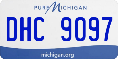 MI license plate DHC9097